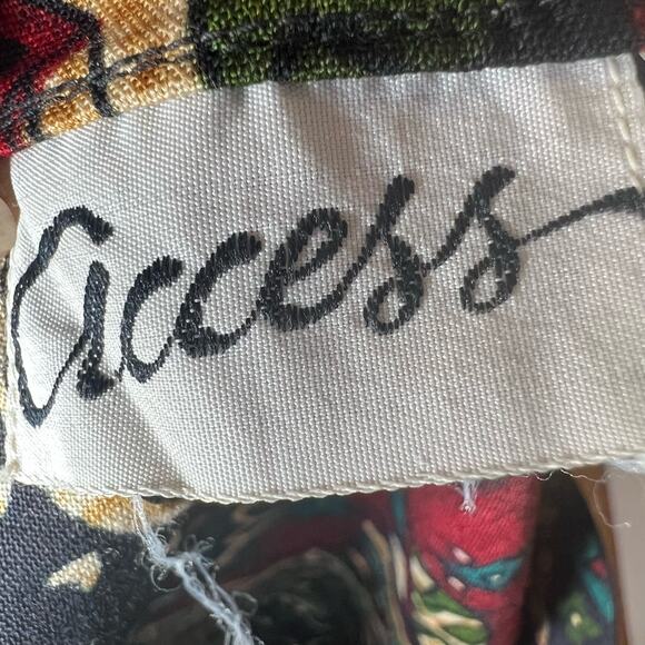 Red Green Cream Sleeveless Button Up Blouse Size Large - Picture 7 of 8